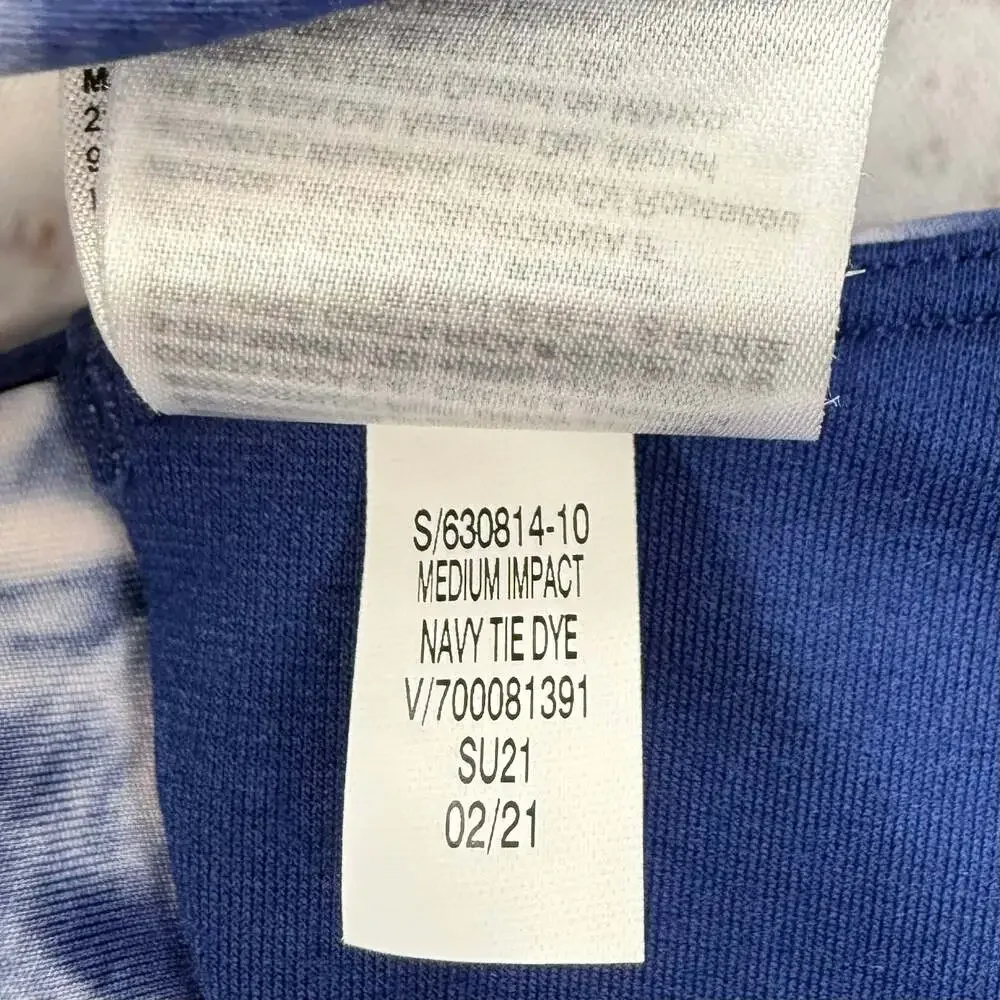 Gap GAPFit Medium Impact Crossback Sports Bra,‎ Blue White, Women's Size XS
